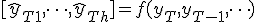 [\hat{y}_{T+1}, \dots, \hat{y}_{T+h}] = f(y_T, y_{T-1}, \dots)