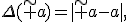 \Delta(\tilde a)=|\tilde a-a|,