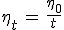 \eta_t \, = \, \frac{\eta_0}{t}