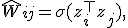 \hat{W}_{ij} = \sigma(z_i^\top z_j),