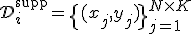 \mathcal{D}_i^{\text{supp}} = \{(x_j, y_j)\}_{j=1}^{N \times K}