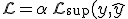 \mathcal{L} = \alpha \, \mathcal{L}_{\mathrm{sup}}(y, \widehat{y}; \Theta) + \beta \, \mathcal{L}_{G,\mathrm{recon}}(W, \widehat{W}; \Theta) + \gamma \, \mathcal{L}_{\mathrm{reg}}(\Theta),