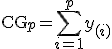 \text{CG}_p = \sum_{i=1}^p y_{(i)}