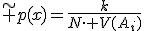 \tilde p(x)=\frac{k}{N\cdot V(A_i)}