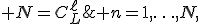 X^k_n,\; n=1,\ldots,N,\; N=C_L^\ell