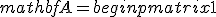  mathbf{A} = 
begin{pmatrix}
1 & x_0 & x_0^2 & ldots & x_0^n \
1 & x_1 & x_1^2 & ldots & x_1^n \
ldots & ldots & ldots & ldots & ldots \
1 & x_n & x_n^2 & ldots & x_n^n \
end{pmatrix}
