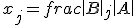  x_j = frac {det B_j}{det A} 