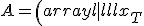 
A =
\left(
\begin{array}{l|lll}
x_T     & x_{T-1}   & \ldots & x_{T-k+1}   \\
\hline\\
x_{(m-1)k} & x_{(m-1)k-1} & \ldots & x_{(m-2)k+1} \\
\ldots  & \ldots    & \ldots & \ldots    \\
x_{nk} & x_{nk-1} & \ldots & x_{n(k-1)+1} \\
\ldots  & \ldots    & \ldots & \ldots    \\
x_k     & x_{k-1}   & \ldots & x_1       \\
\end{array}
\right).
