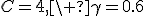 C=4,\ \gamma=0.6