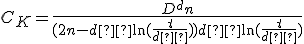 C_K=\frac{D^dn}{(2n-d²\ln(\frac{t}{d²}))d²\ln(\frac{t}{d²})}