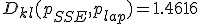 D_{kl}(p_{SSE},p_{lap})=1.4616