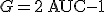 G = 2\,\mathrm{AUC} - 1