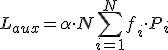 L_{aux} = \alpha \cdot N \sum_{i=1}^N f_i \cdot P_i