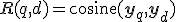 R(q,d) = \text{cosine}(\mathbf{y}_q, \mathbf{y}_d)