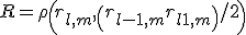 R = \rho\left(r_{l,m},\left(r_{l-1,m}+r_{l+1,m}\right)/2\right)