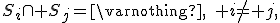 S_i\cap S_j=\varnothing,\quad i\neq j,