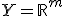 Y=\mathbb{R}^m