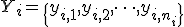 Y_i = \{y_{i,1}, y_{i,2}, \dots, y_{i,n_i}\}