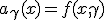 a_{\gamma}(x)=f(x,\gamma)