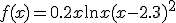 f(x) = 0.2x\ln x + (x-2.3)^2