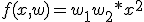 f(x, w) = w_1 + w_2 * x^2