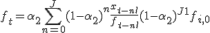 f_t = \alpha_2~\sum_{n=0}^J (1-\alpha_2)^n\frac{x_{t-nl}}{f_{t-nl}}+(1-\alpha_2)^{J+1}f_{i,0}