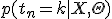 p(t_n=k|X,\Theta)