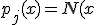 p_j(x) = N(x; \mu _j ,\Sigma _j)