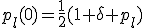 p_l(0)=\frac{1}{2}(1+\delta p_l)