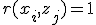 r(x_i,z_j)=1