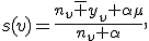 
s(v)=
\frac{
n_v\overline y_v+\alpha\mu
}{
n_v+\alpha
},
