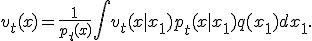 v_t(x) = \frac{1}{p_t(x)} \int v_t(x|x_1) p_t(x|x_1) q(x_1) dx_1.