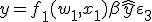 y = f_1(w_1, x_1) + \beta \hat{\hat{y}} + \varepsilon_3