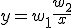 y = w_1 + \frac{w_2}{x}