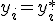 y_i=y_i^{\ast}