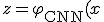 
z=\varphi_{\mathrm{CNN}}(x;\theta).
